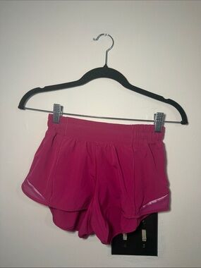 Lululemon Hotty Hot Shorts | Low-Rise 2.5" | Bright Pink Color | Size 4.